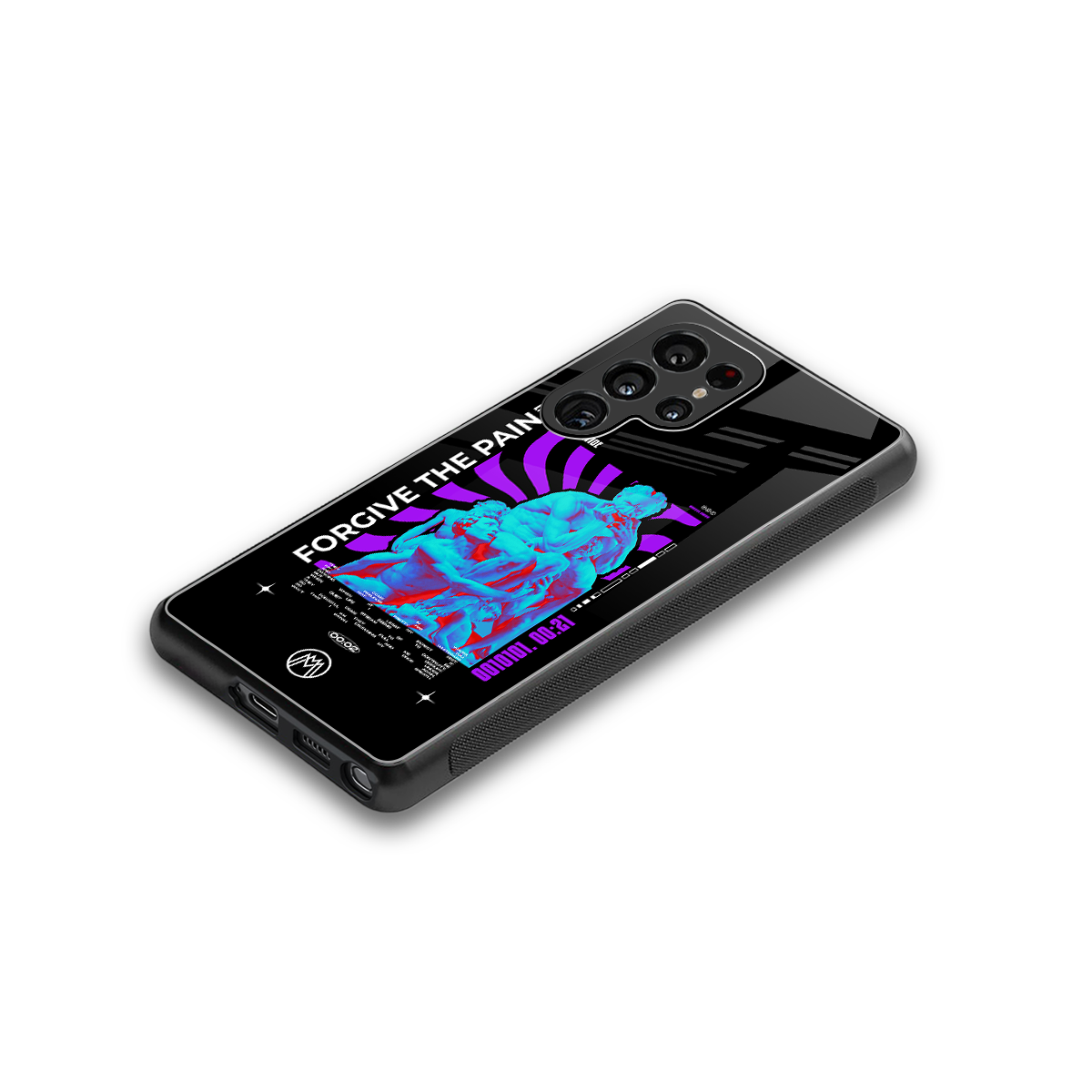 forgive the pain back phone cover | glass case for samsung galaxy s25 ultra