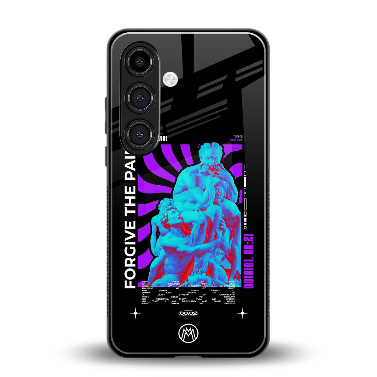 forgive the pain back phone cover | glass case for samsung galaxy s23 plus