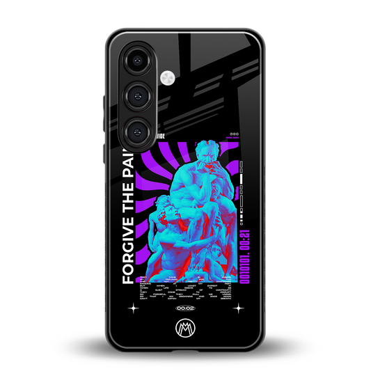 forgive the pain back phone cover | glass case for samsung galaxy s24 plus