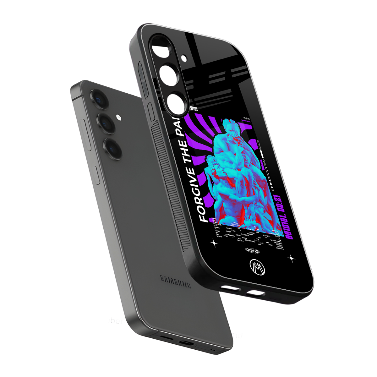 forgive the pain back phone cover | glass case for samsung galaxy s24 plus