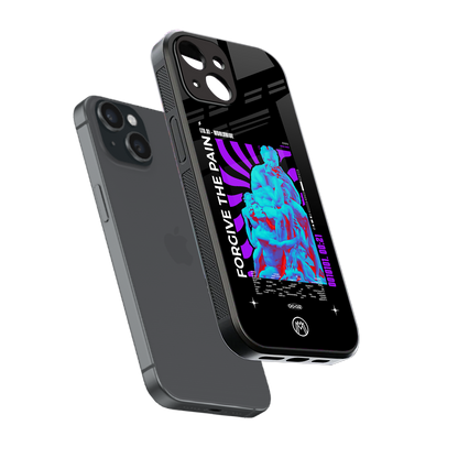 forgive the pain back phone cover | glass case for iphone 14