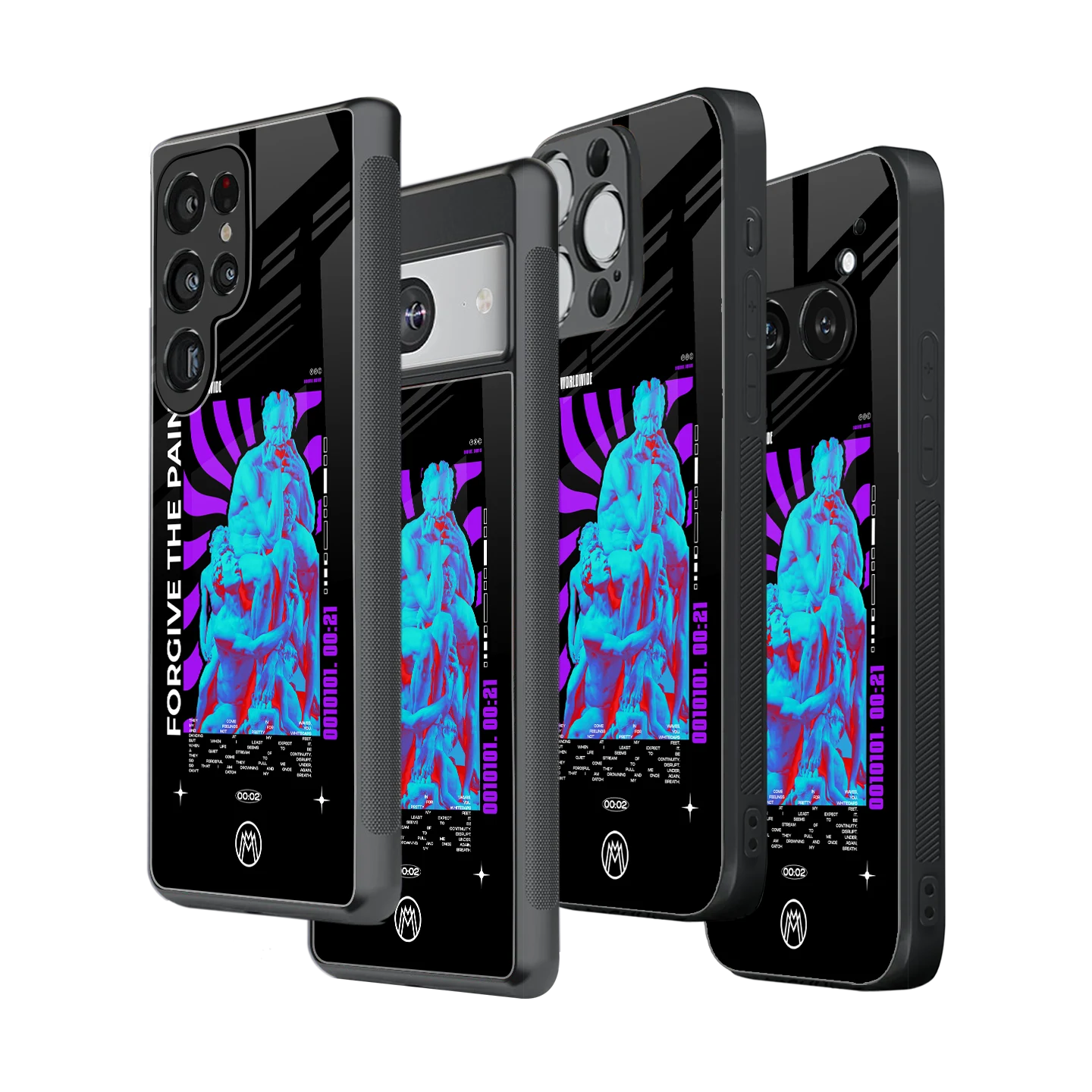 Stylish Glass Back Case for All Smartphones – iPhone, Samsung, OnePlus, Pixel, Redmi, Oppo, Vivo, Motorola
