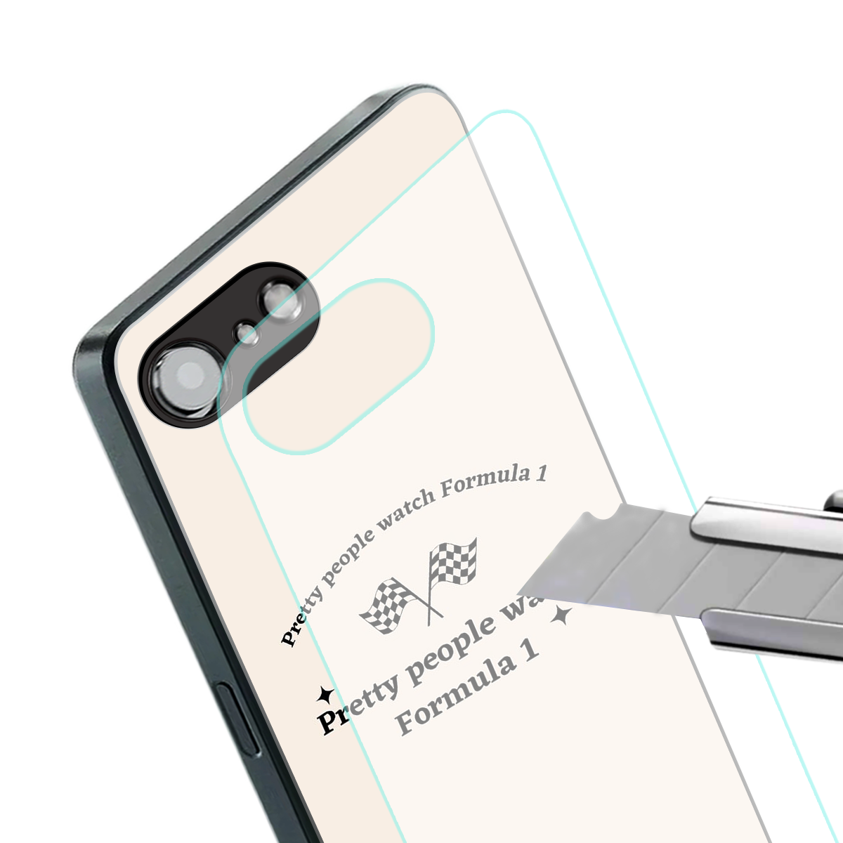 formula 1 back phone cover | glass case for iphone 16e