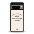 formula 1 back phone cover | glass case for google pixel 8 pro