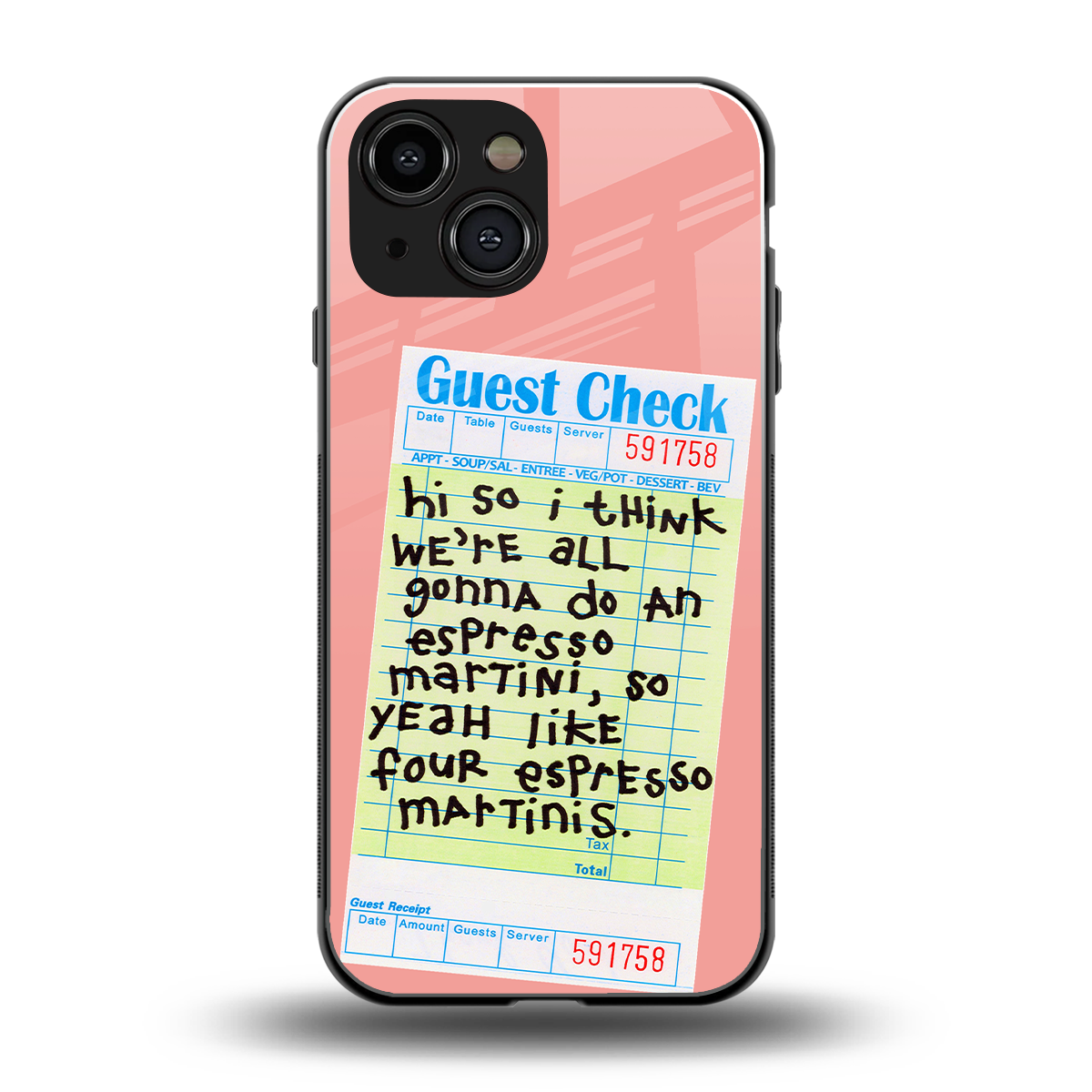 four espresso martinis back phone cover | glass case for iphone 13 mini