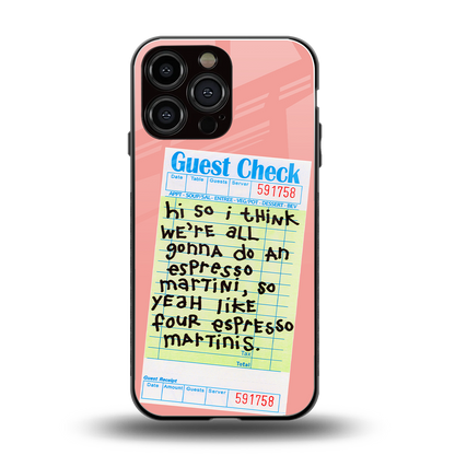 four espresso martinis back phone cover | glass case for iphone 13 pro max