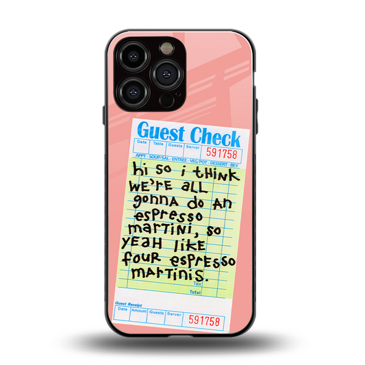 four espresso martinis back phone cover | glass case for iphone 13 pro max