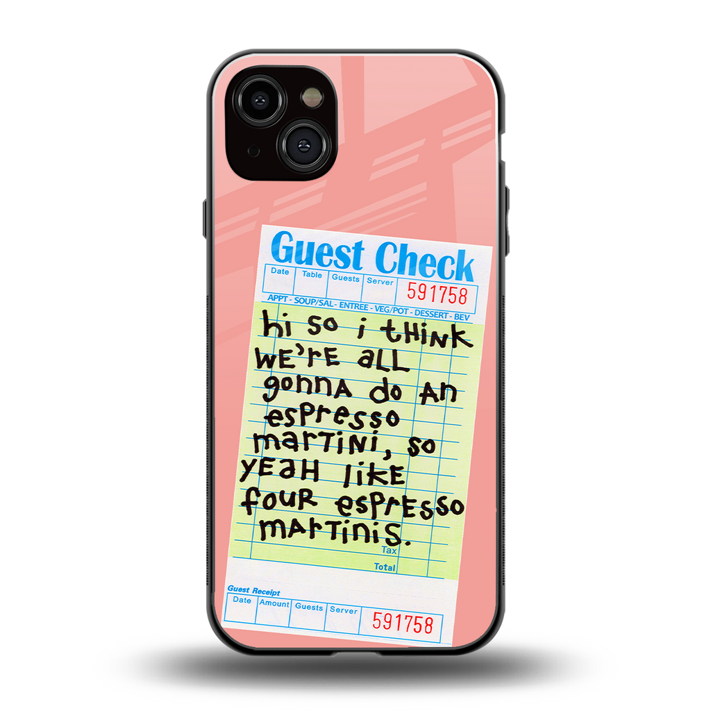 four espresso martinis back phone cover | glass case for iphone 14 plus