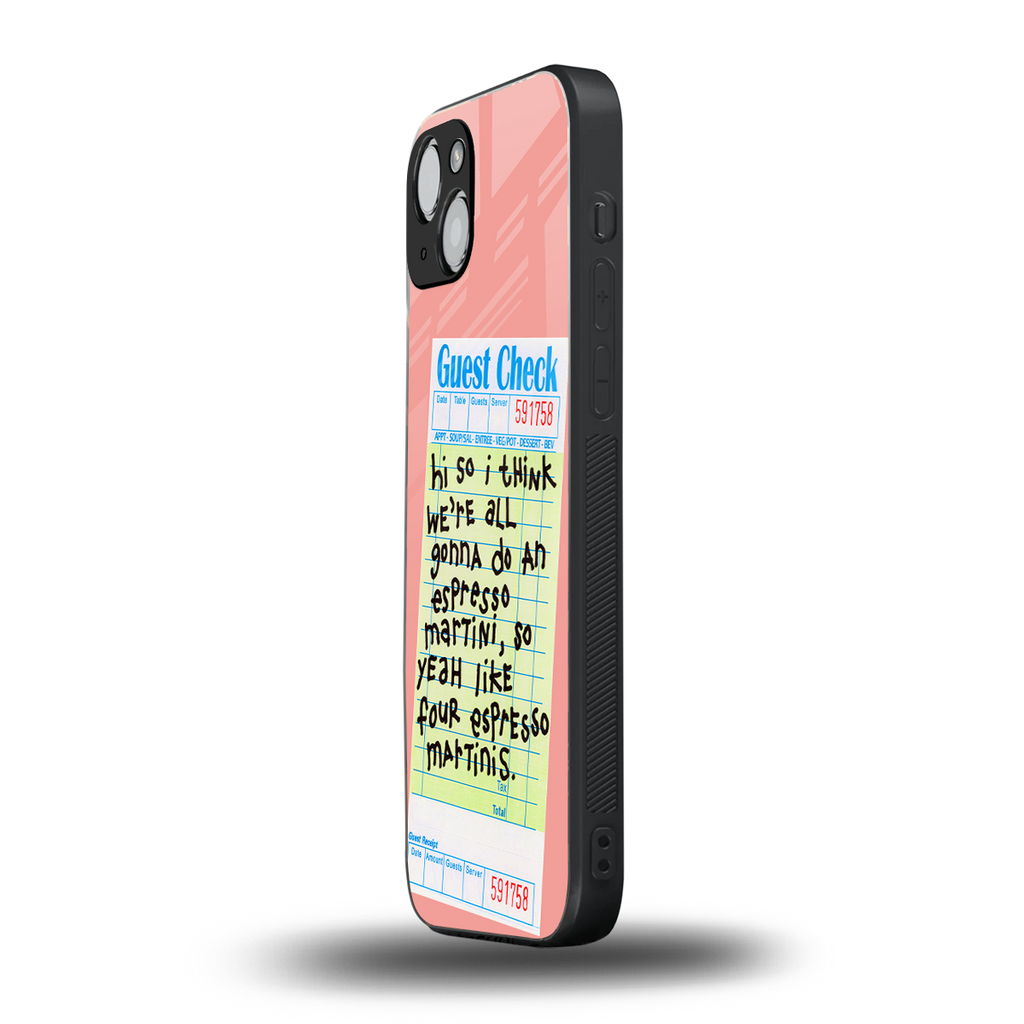 four espresso martinis back phone cover | glass case for iphone 14 plus