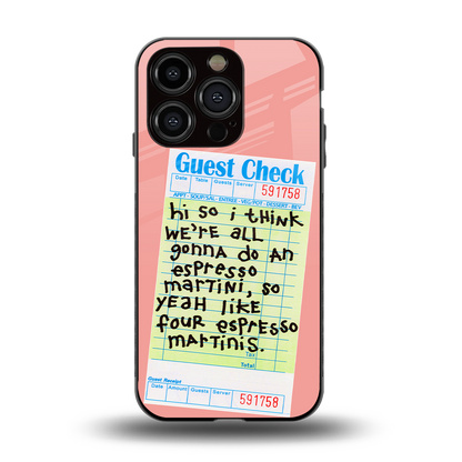 four espresso martinis back phone cover | glass case for iphone 14 pro
