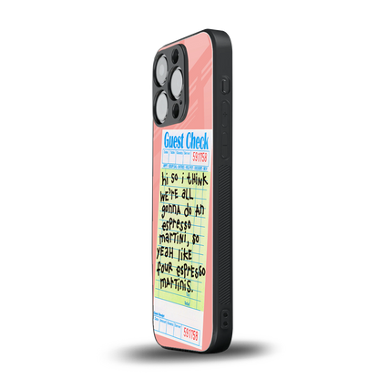 four espresso martinis back phone cover | glass case for iphone 14 pro