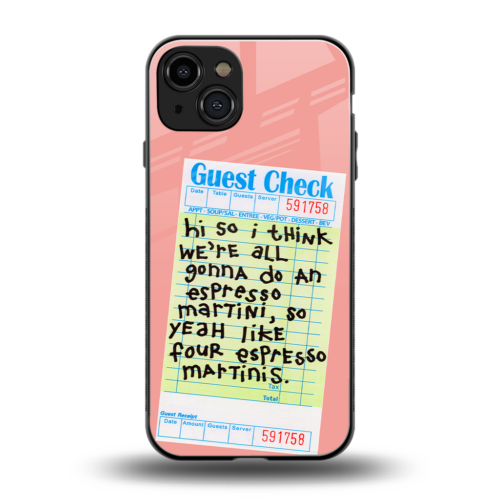 four espresso martinis back phone cover | glass case for iphone 14