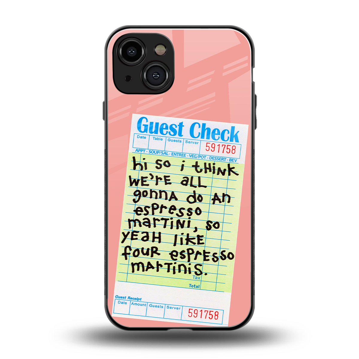 four espresso martinis back phone cover | glass case for iphone 14