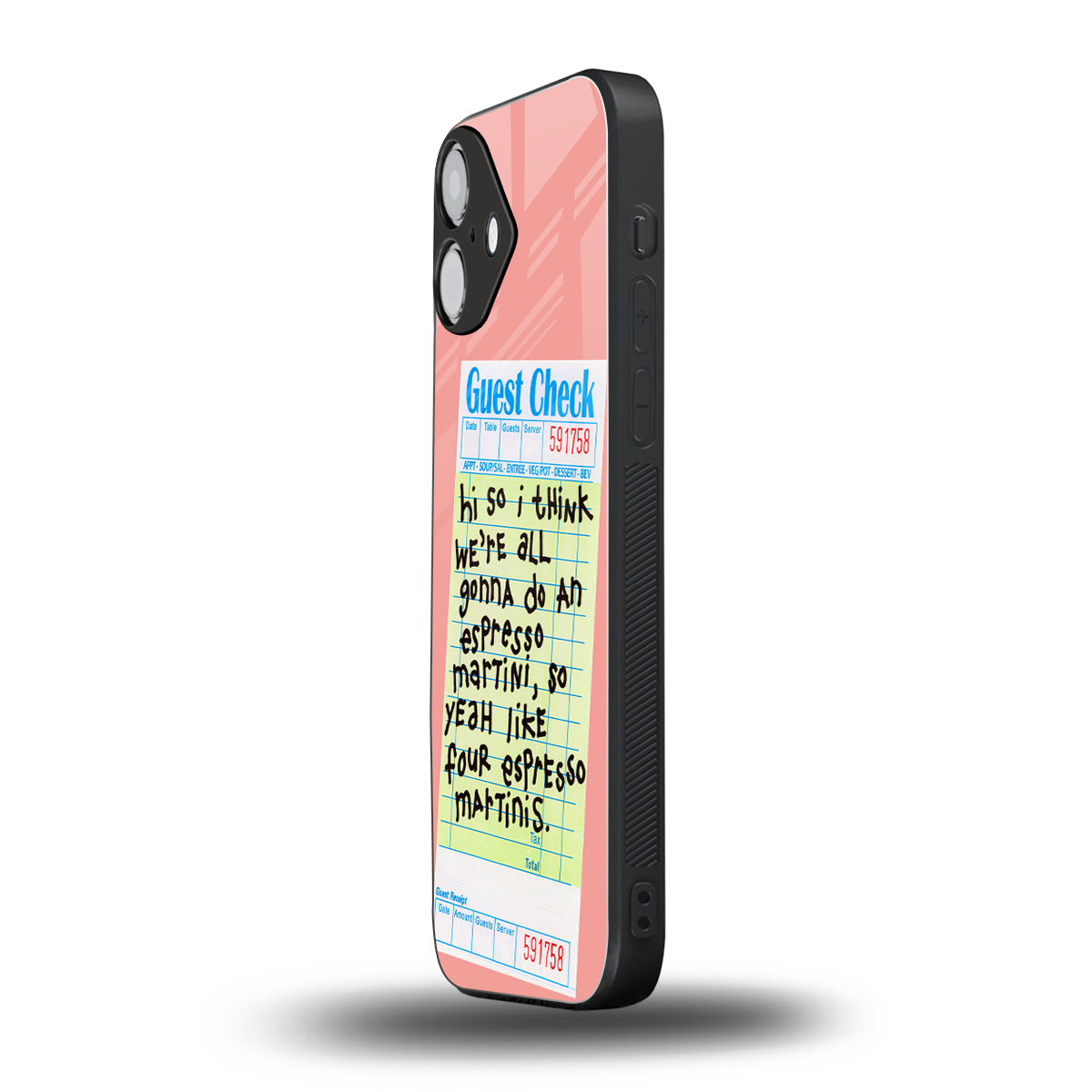 four espresso martinis back phone cover | glass case for iphone 16 plus