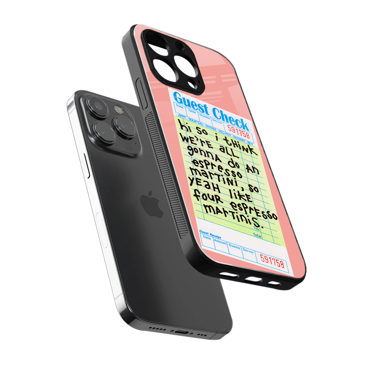 four espresso martinis back phone cover | glass case for iphone 16 pro