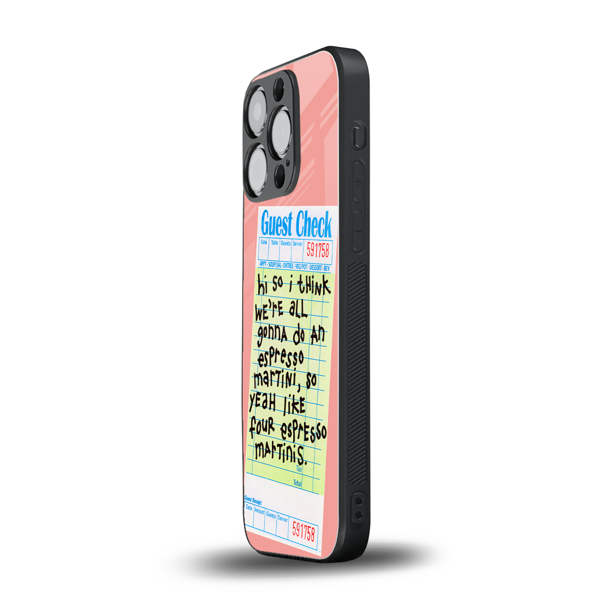 four espresso martinis back phone cover | glass case for iphone 16 pro