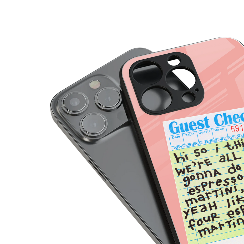four espresso martinis back phone cover | glass case for iphone 16 pro