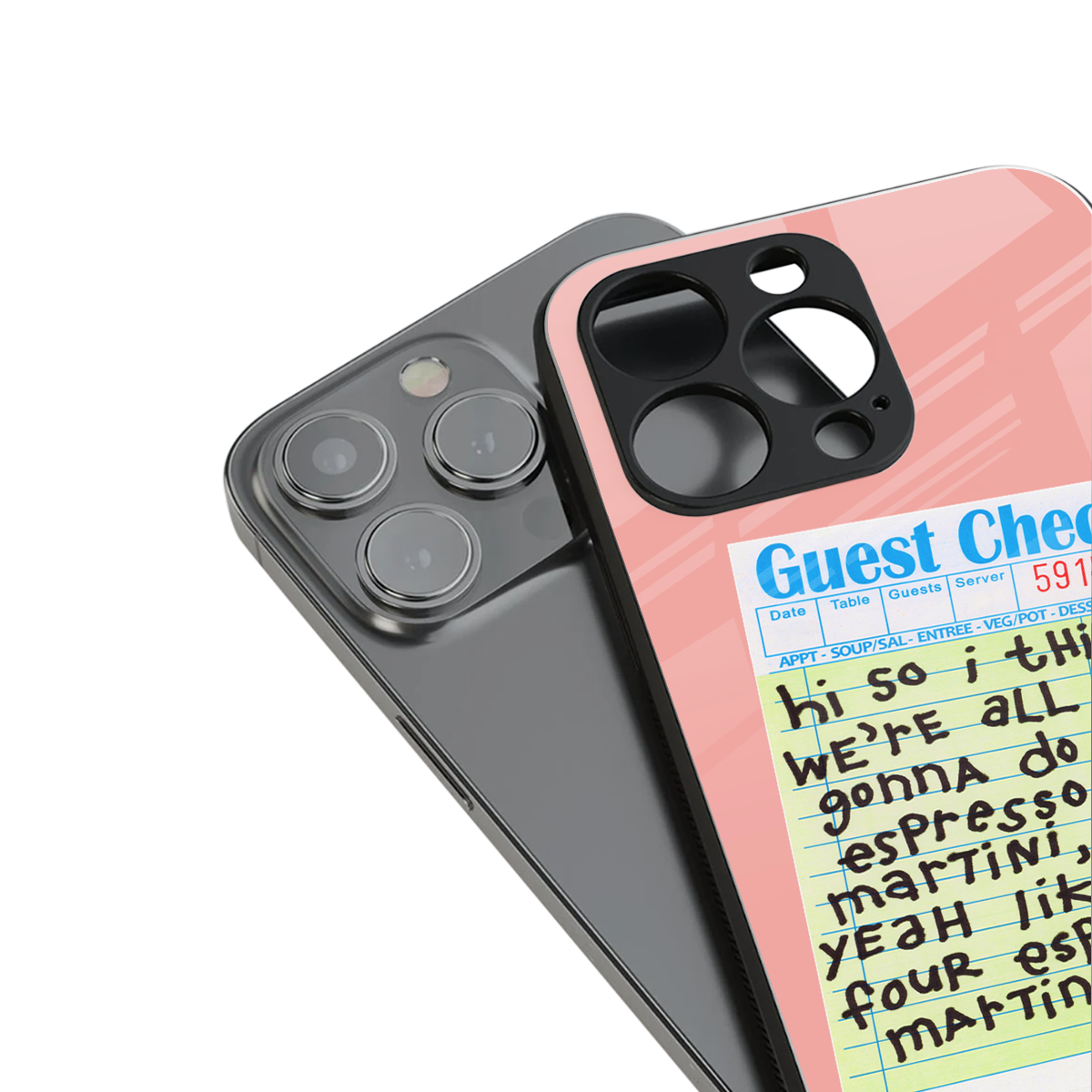 four espresso martinis back phone cover | glass case for iphone 16 pro