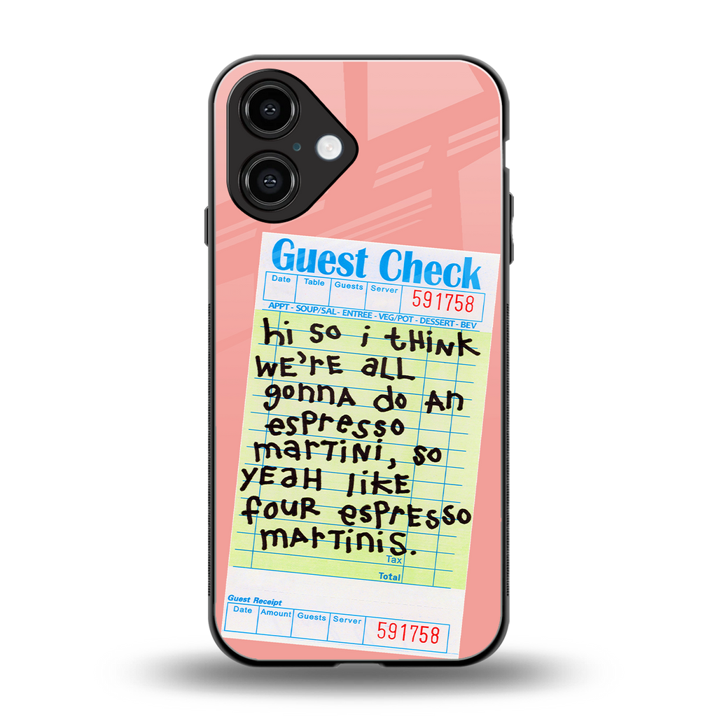 four espresso martinis back phone cover | glass case for iphone 16