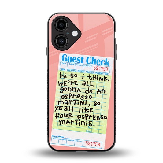 four espresso martinis back phone cover | glass case for iphone 16