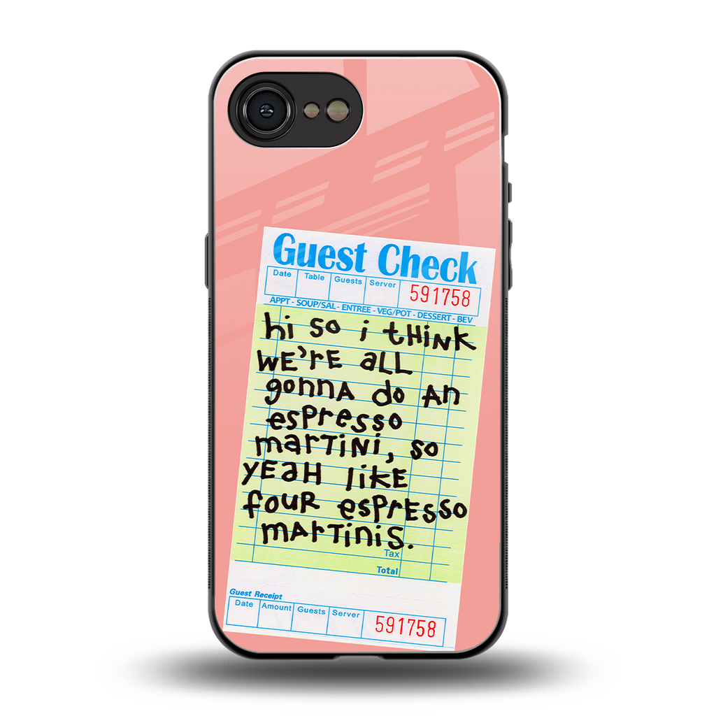 four espresso martinis back phone cover | glass case for iphone 16e