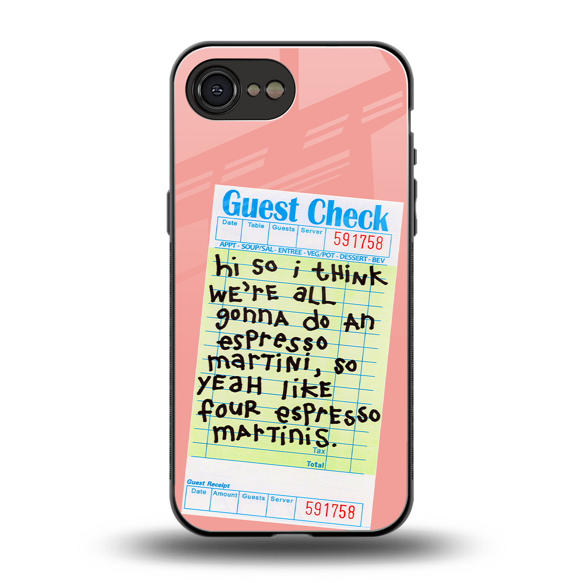 four espresso martinis back phone cover | glass case for iphone 16e