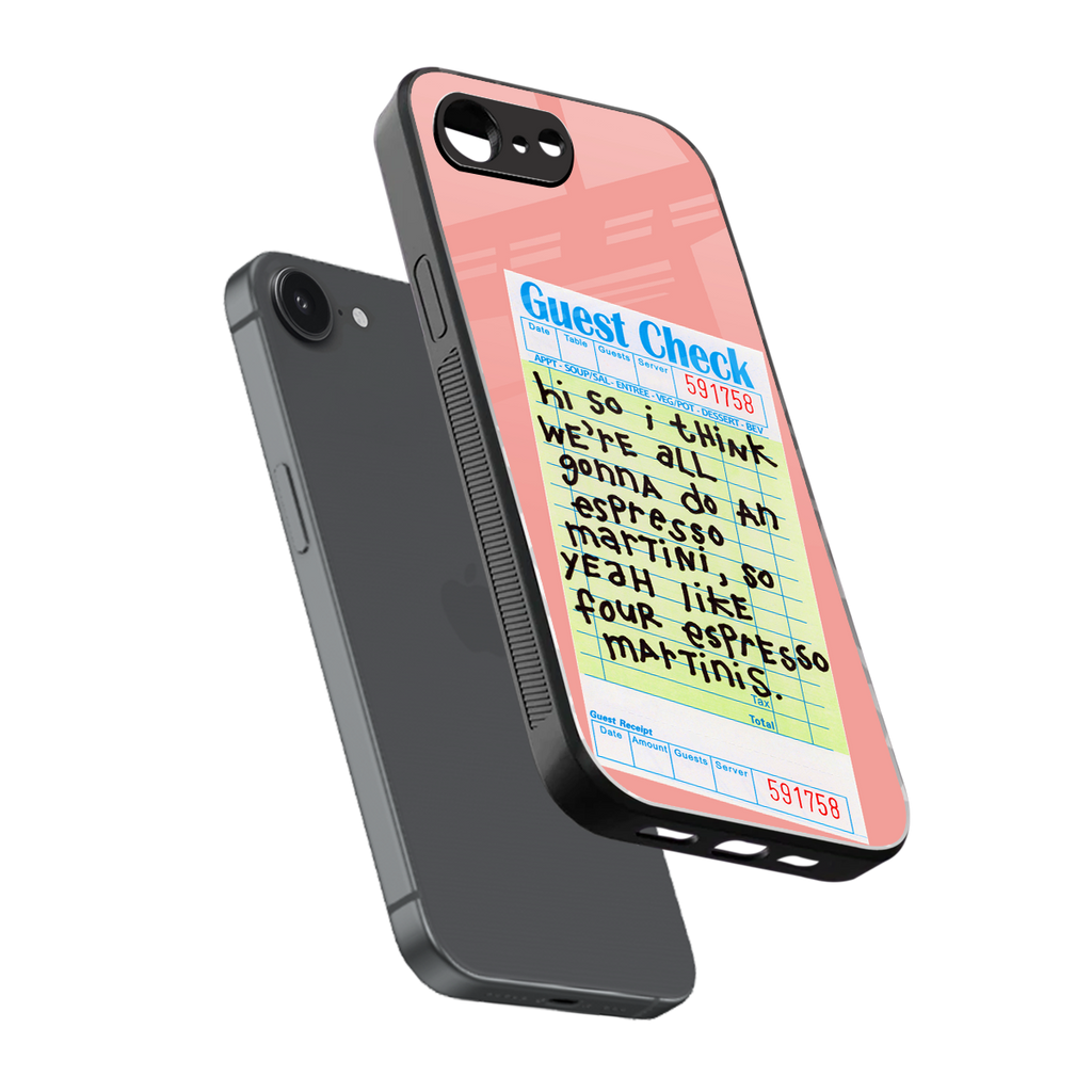 four espresso martinis back phone cover | glass case for iphone 16e