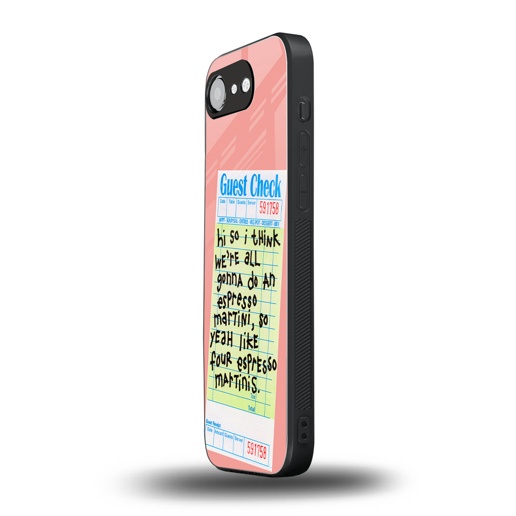 four espresso martinis back phone cover | glass case for iphone 16e