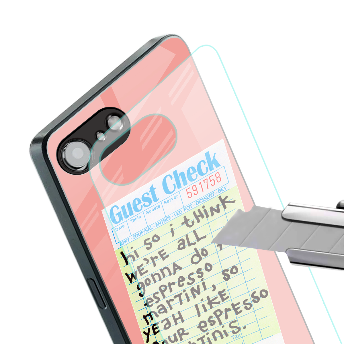 four espresso martinis back phone cover | glass case for iphone 16e