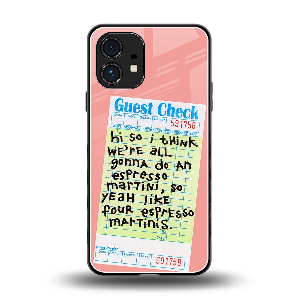 four espresso martinis back phone cover | glass case for nothing phone 1