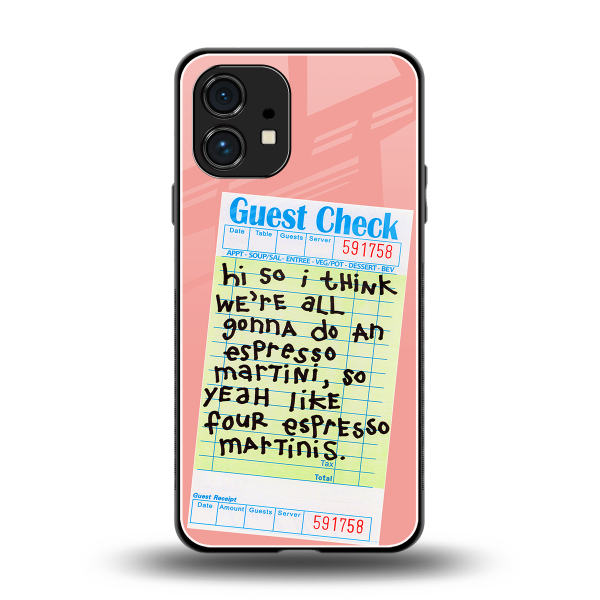 four espresso martinis back phone cover | glass case for nothing phone 1