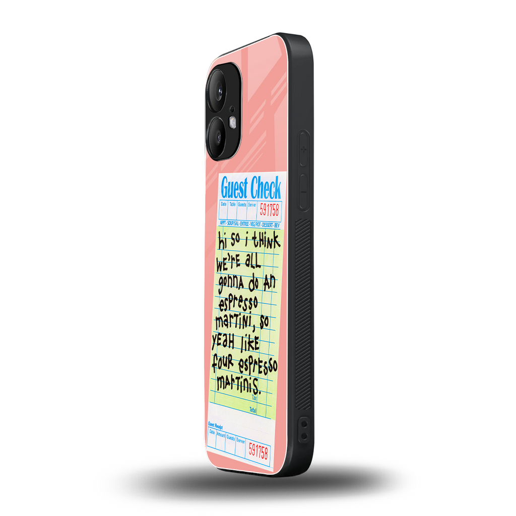 four espresso martinis back phone cover | glass case for nothing phone 2