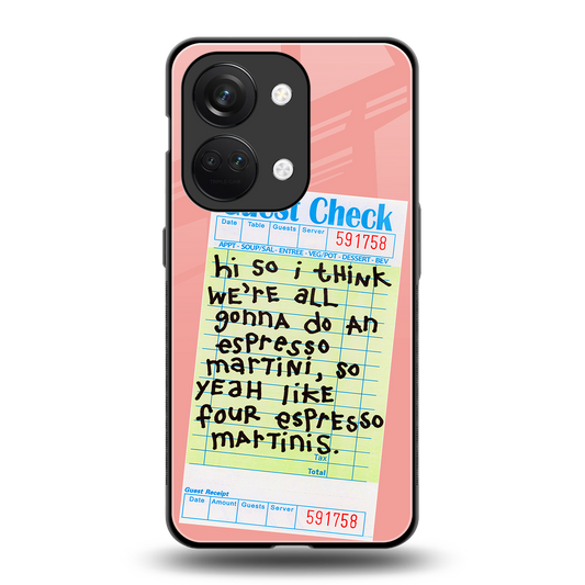 four espresso martinis back phone cover | glass case for oneplus nord 3