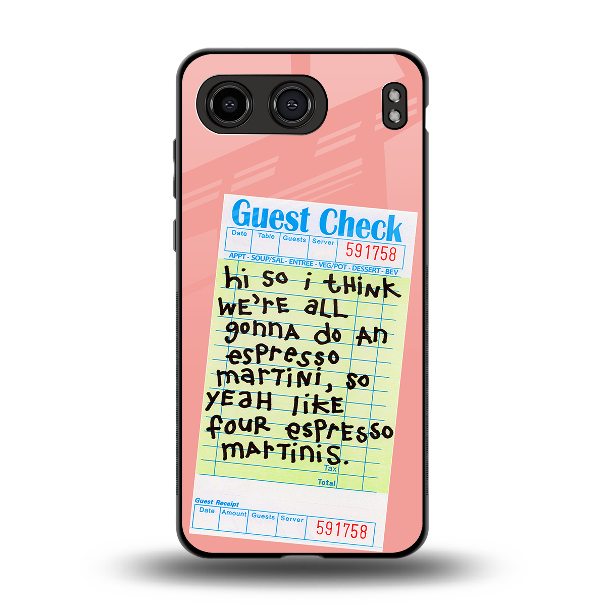 four espresso martinis back phone cover | glass case for oneplus nord 4