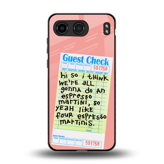 four espresso martinis back phone cover | glass case for oneplus nord 4