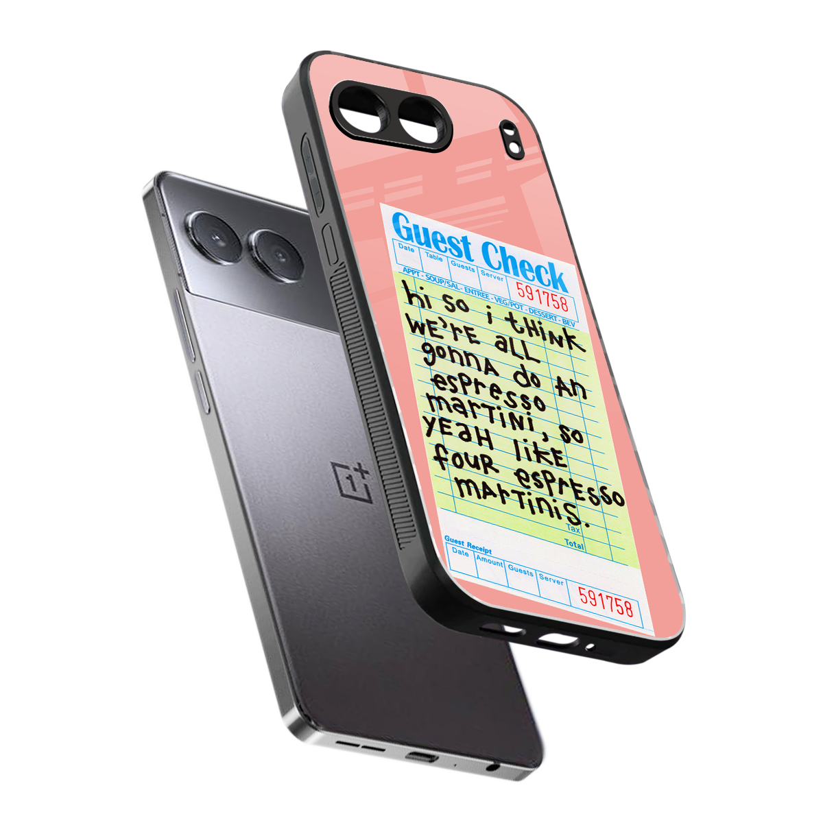 four espresso martinis back phone cover | glass case for oneplus nord 4