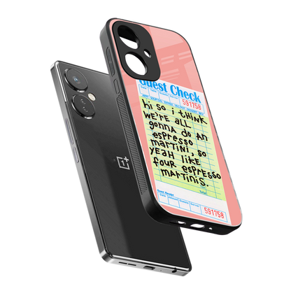 four espresso martinis back phone cover | glass case for oneplus nord ce 3