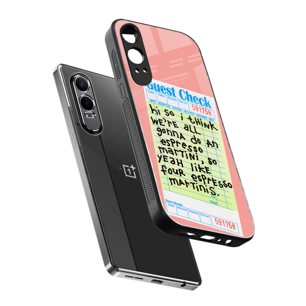 four espresso martinis back phone cover | glass case for oneplus nord ce 4 lite