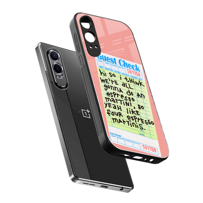 four espresso martinis back phone cover | glass case for oneplus nord ce 4 lite