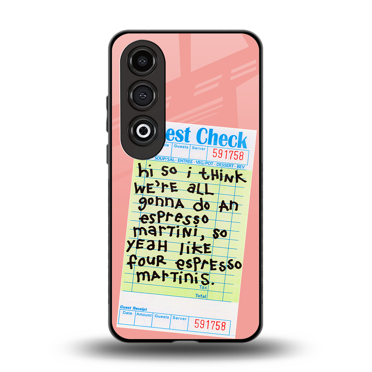 four espresso martinis back phone cover | glass case for oneplus nord ce 4
