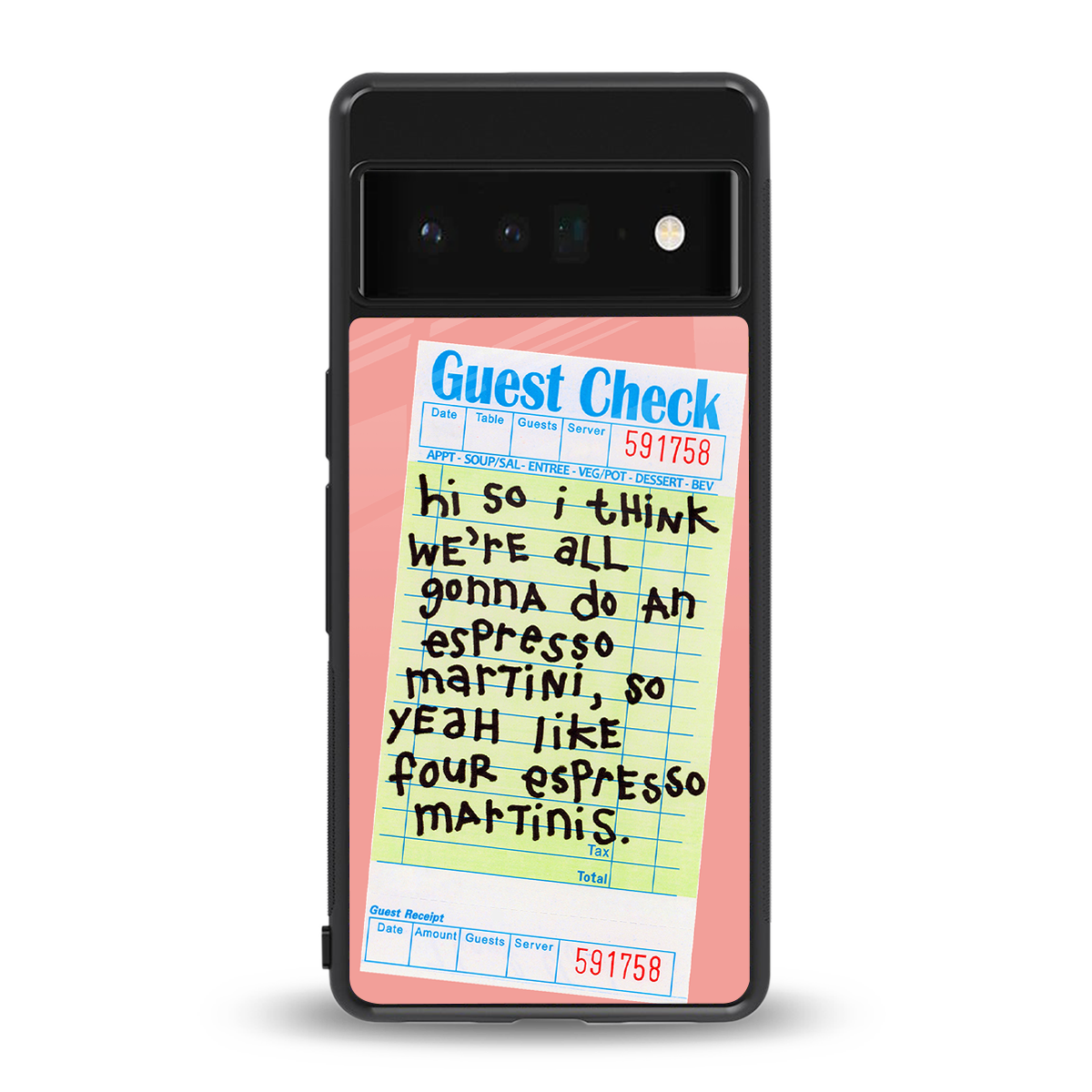 four espresso martinis back phone cover | glass case for google pixel 6 pro
