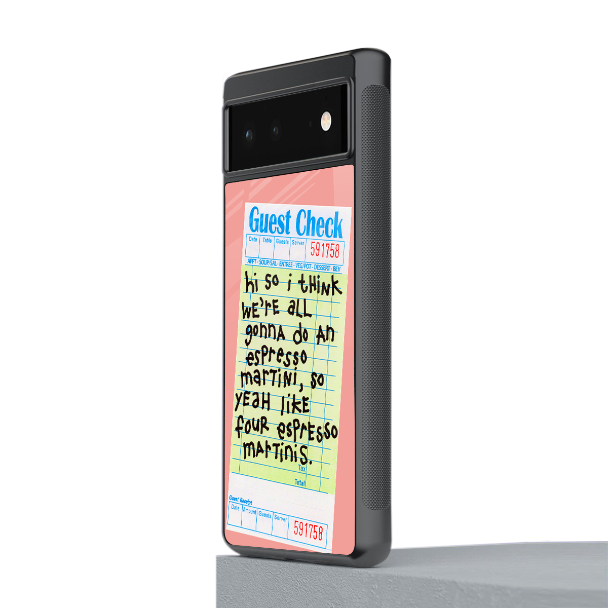 four espresso martinis back phone cover | glass case for google pixel 6