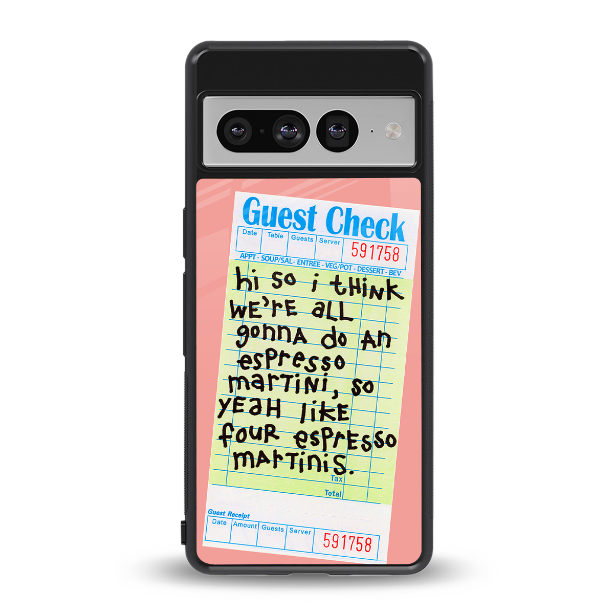 four espresso martinis back phone cover | glass case for google pixel 7 pro