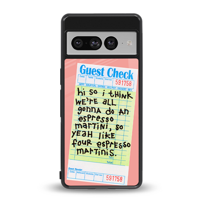 four espresso martinis back phone cover | glass case for google pixel 7 pro