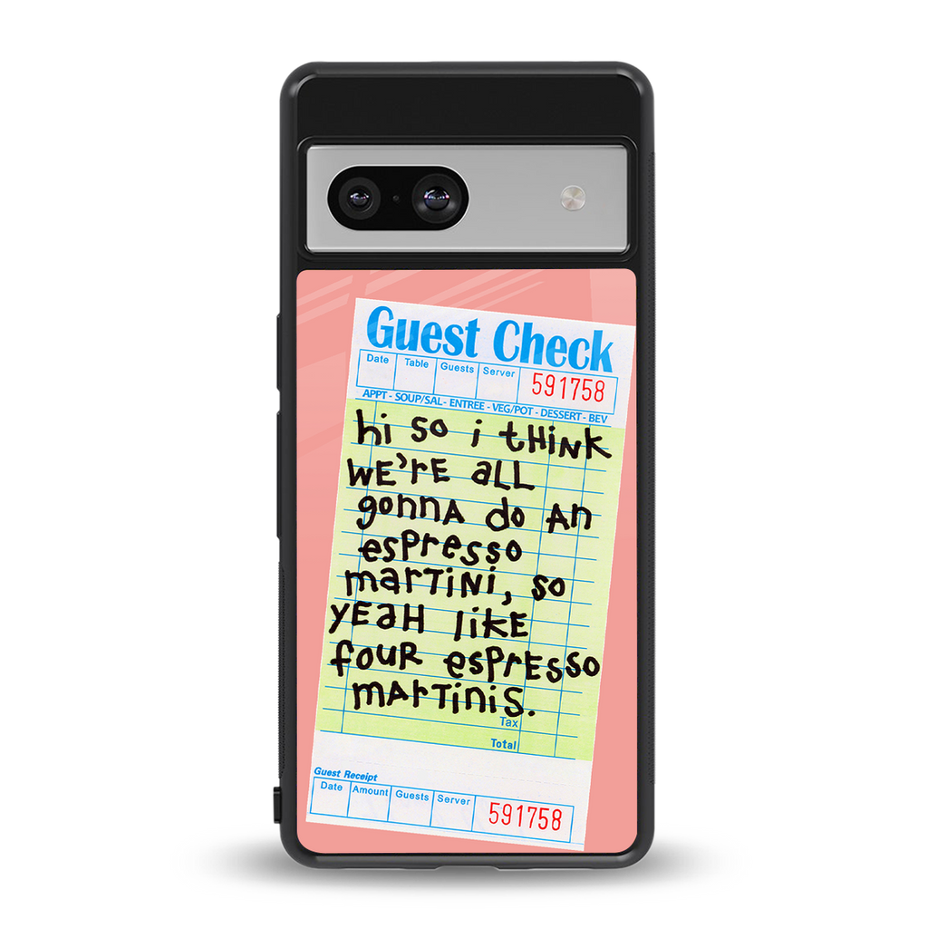 four espresso martinis back phone cover | glass case for Google Pixel 7