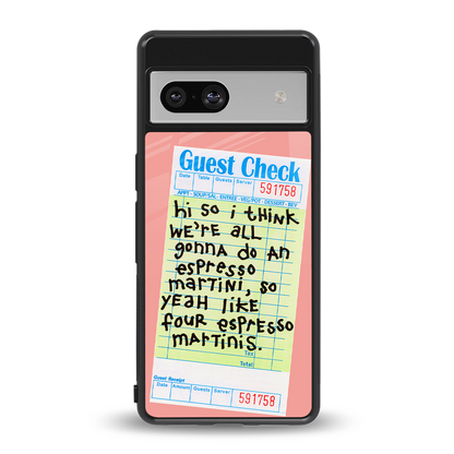 four espresso martinis back phone cover | glass case for Google Pixel 7