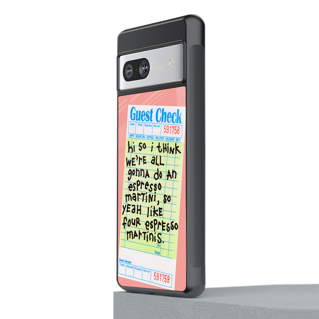 four espresso martinis back phone cover | glass case for Google Pixel 7
