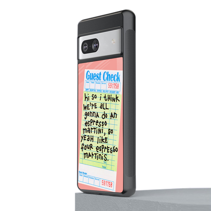 four espresso martinis back phone cover | glass case for Google Pixel 7