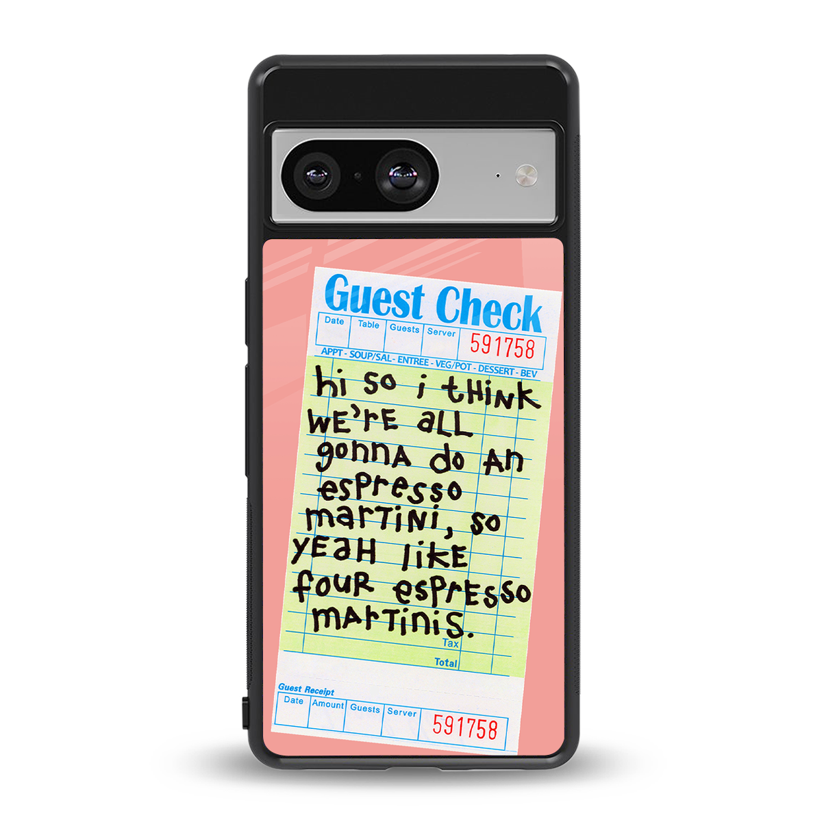 four espresso martinis back phone cover | glass case for Google Pixel 8