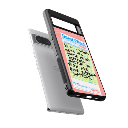 four espresso martinis back phone cover | glass case for Google Pixel 8